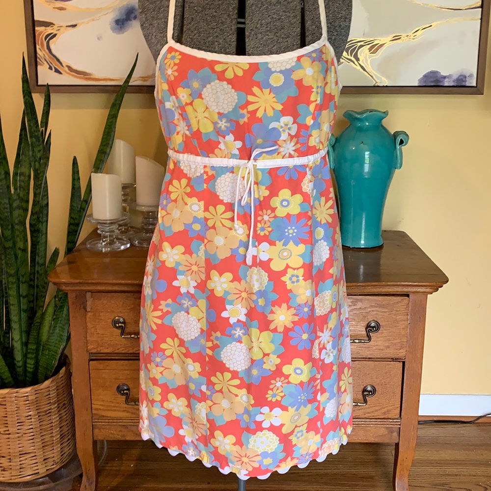 Colorful floral sun dress